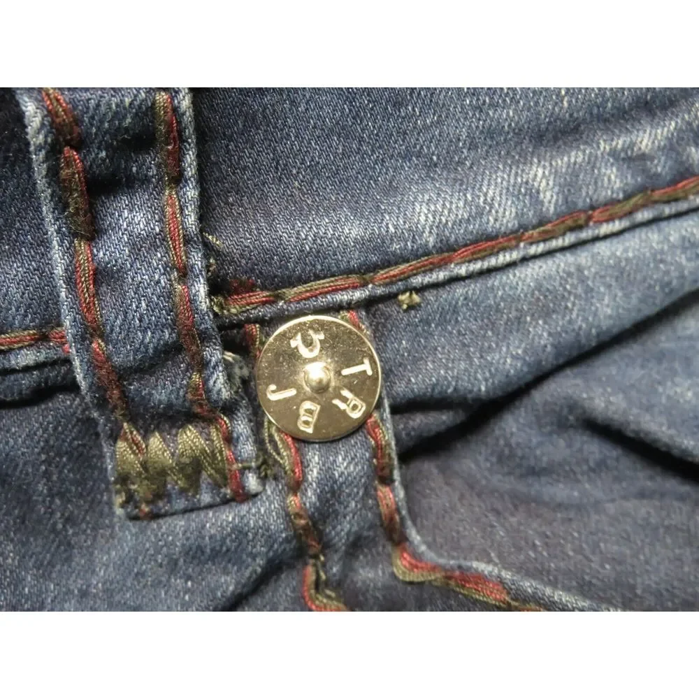 Mens True Religion Jeans Size 36x34 Cotton USA Ricky‎ Relaxed Straight Leg Blue